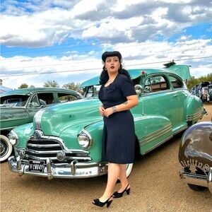 1940s Black A-Line Dress
